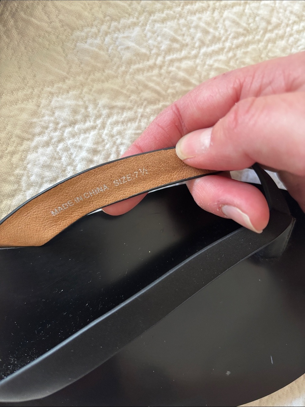 Madewell Black leather Women's Flip Flop - Picture 3 of 4